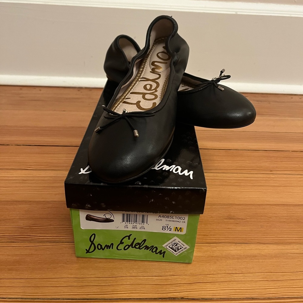Sam Edelman Felicia Black Ballet Flats, Women’s Size 8.5